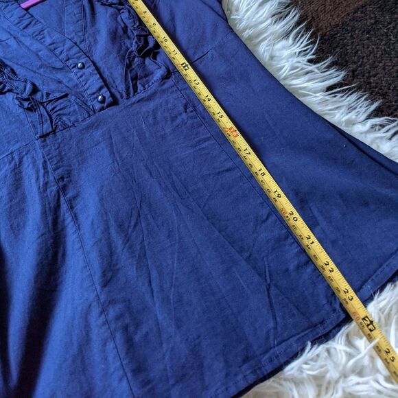 3 for $20!  Ali & Kris Fitted Stretch Cotton Dressy Shirt with Ruffles & Buttons - Picture 8 of 10